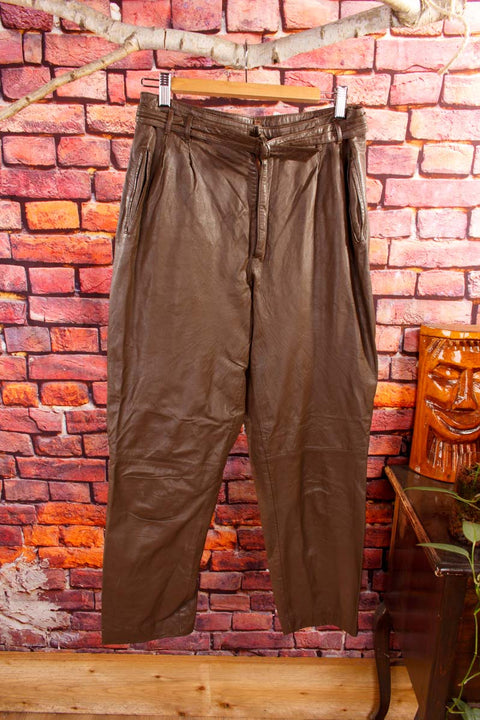 80s Betty Barclay Lederhose braun