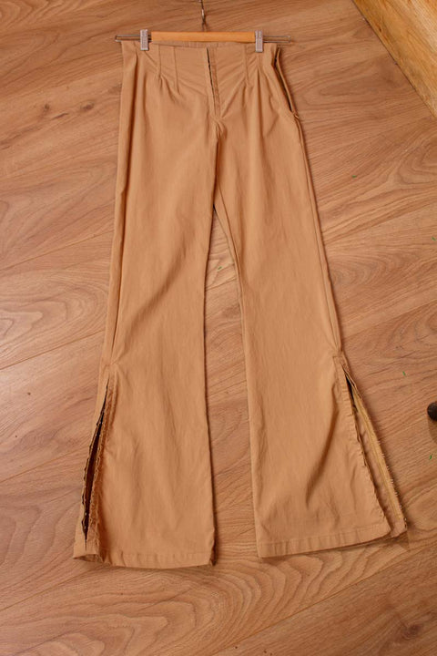 Y2K Schlaghose beige Stretch