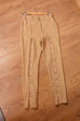 Y2K Stretchhose beige mit Cut Outs