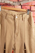Y2K Stretchhose beige mit Cut Outs