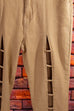 Y2K Stretchhose beige mit Cut Outs
