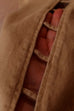 Y2K Stretchhose beige mit Cut Outs