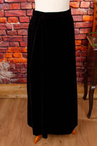 Gothic Samtrock lang schwarz