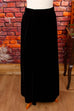 Gothic Samtrock lang schwarz