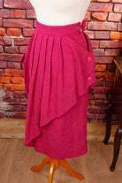 asymmetrischer Wollrock pink