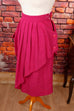 asymmetrischer Wollrock pink