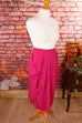 asymmetrischer Wollrock pink