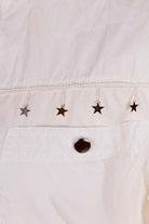 Western Bluse weiß silber Sterne