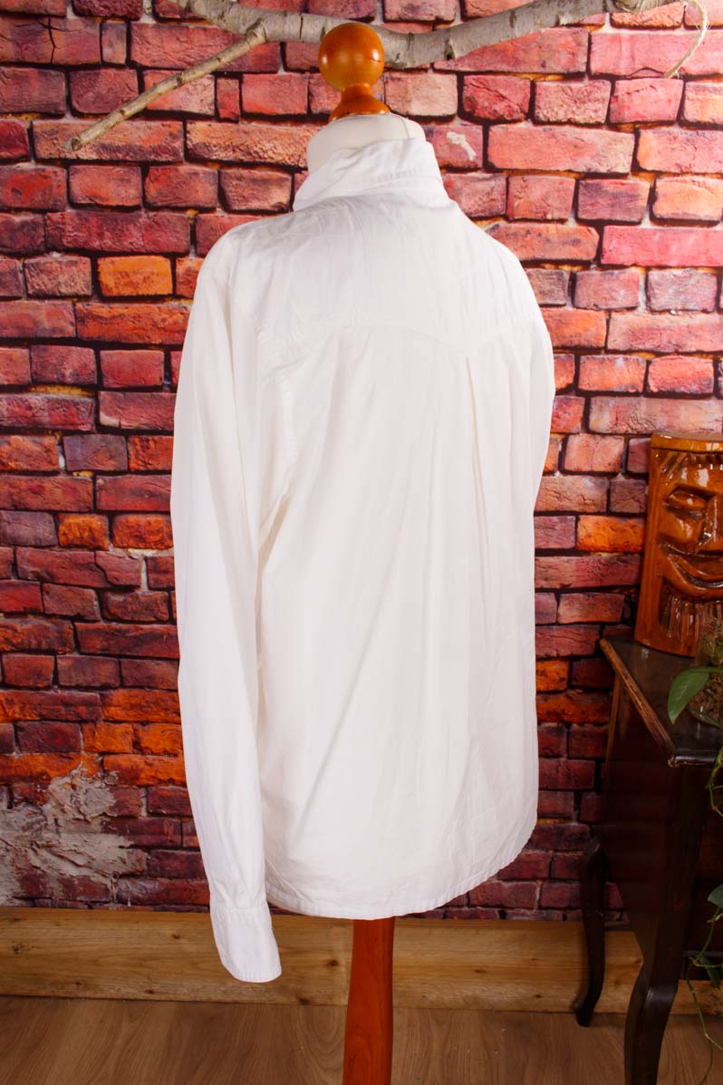 Western Bluse weiß silber Sterne