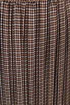 Wollmix Faltenrock beige kariert