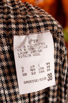 Wollmix Faltenrock beige kariert
