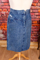 80s Jeansrock Marmor