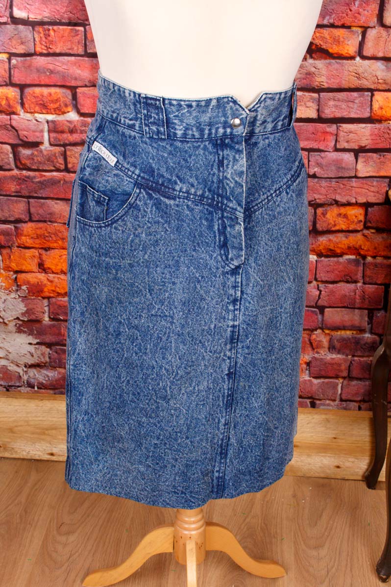80s Jeansrock Marmor