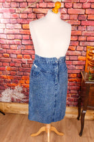 80s Jeansrock Marmor