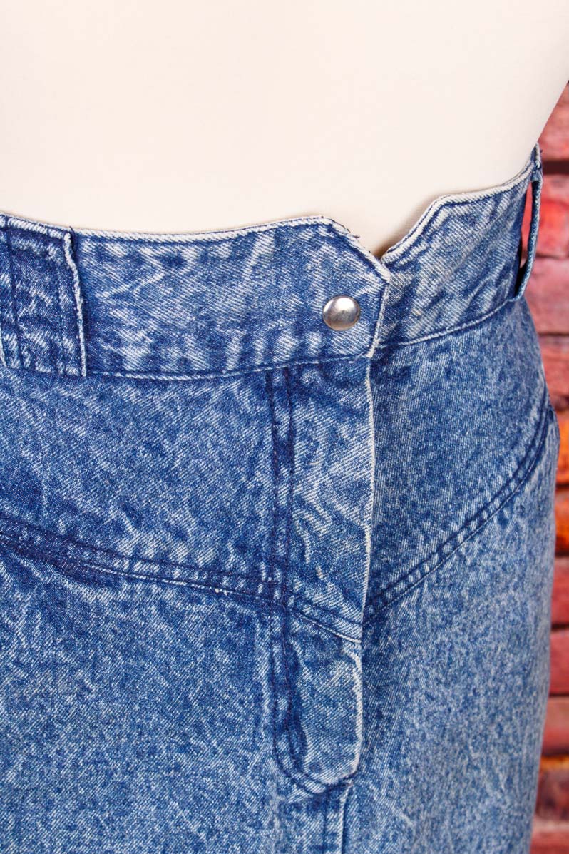 80s Jeansrock Marmor