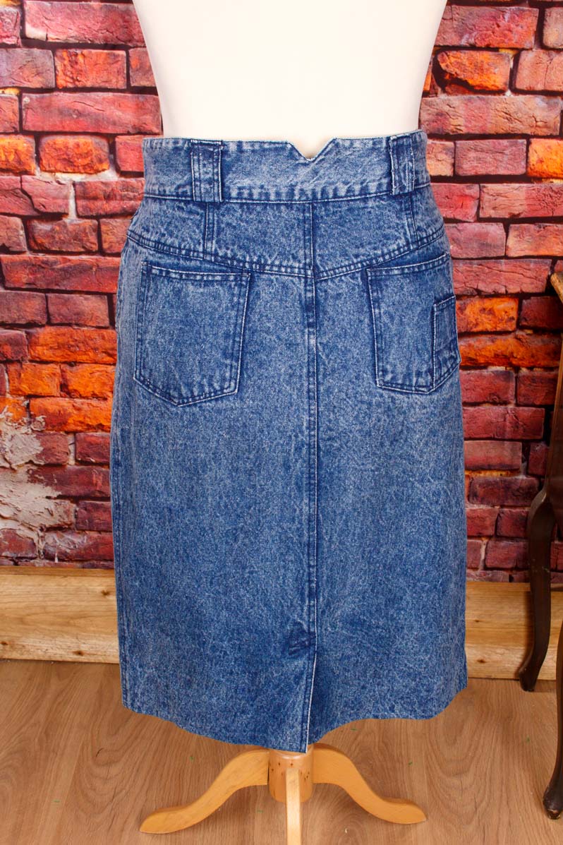 80s Jeansrock Marmor