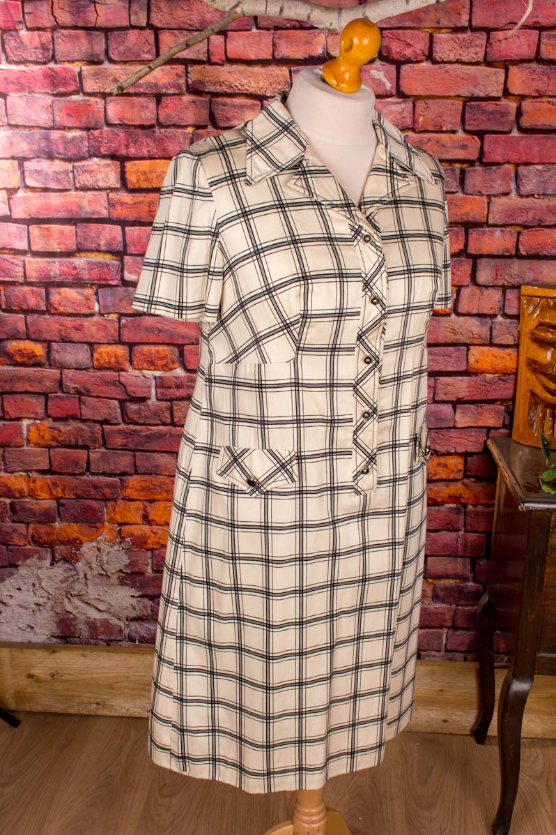 70er Jahre Kleid kariert