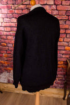 Mohair Strickjacke schwarz bunt