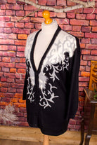 Vintage Angora Strickjacke schwarz