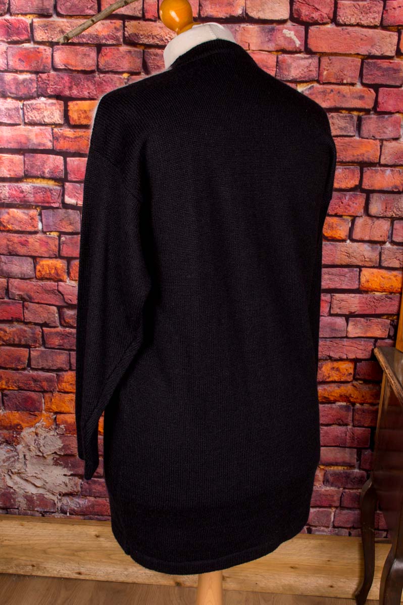 Vintage Angora Strickjacke schwarz
