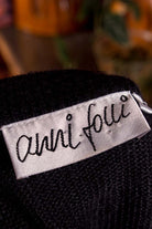 Vintage Angora Strickjacke schwarz