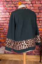 Fleece Pulli mit Terrier und Leomuster