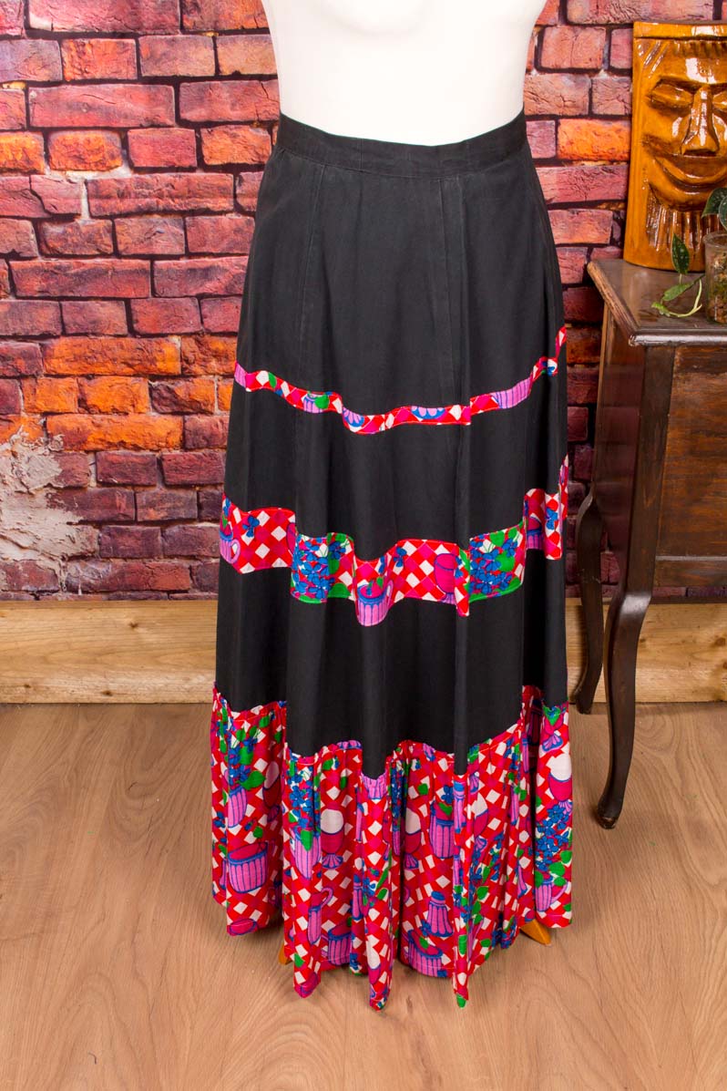 Vintage Hippie Maxirock Patchwork