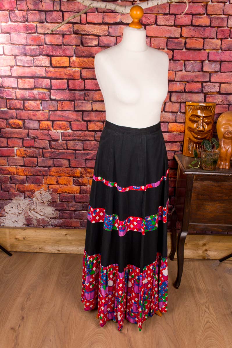 Vintage Hippie Maxirock Patchwork