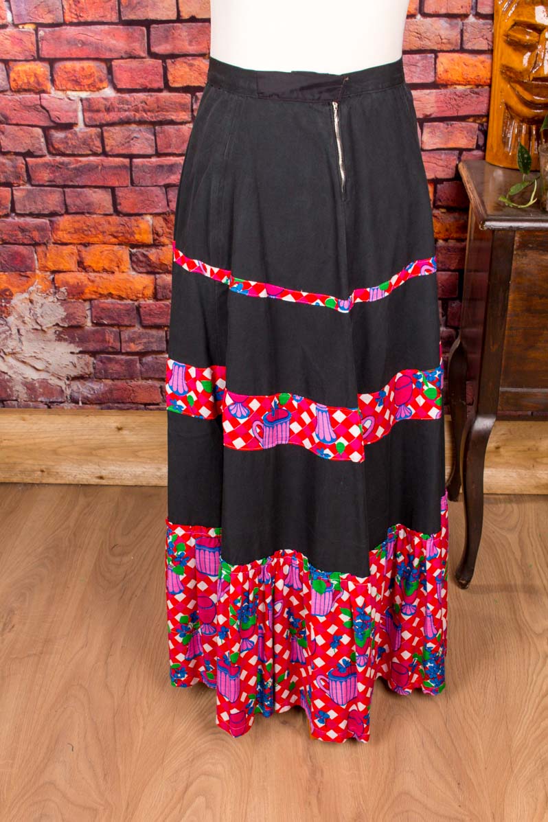 Vintage Hippie Maxirock Patchwork