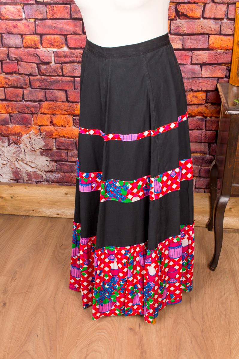 Vintage Hippie Maxirock Patchwork