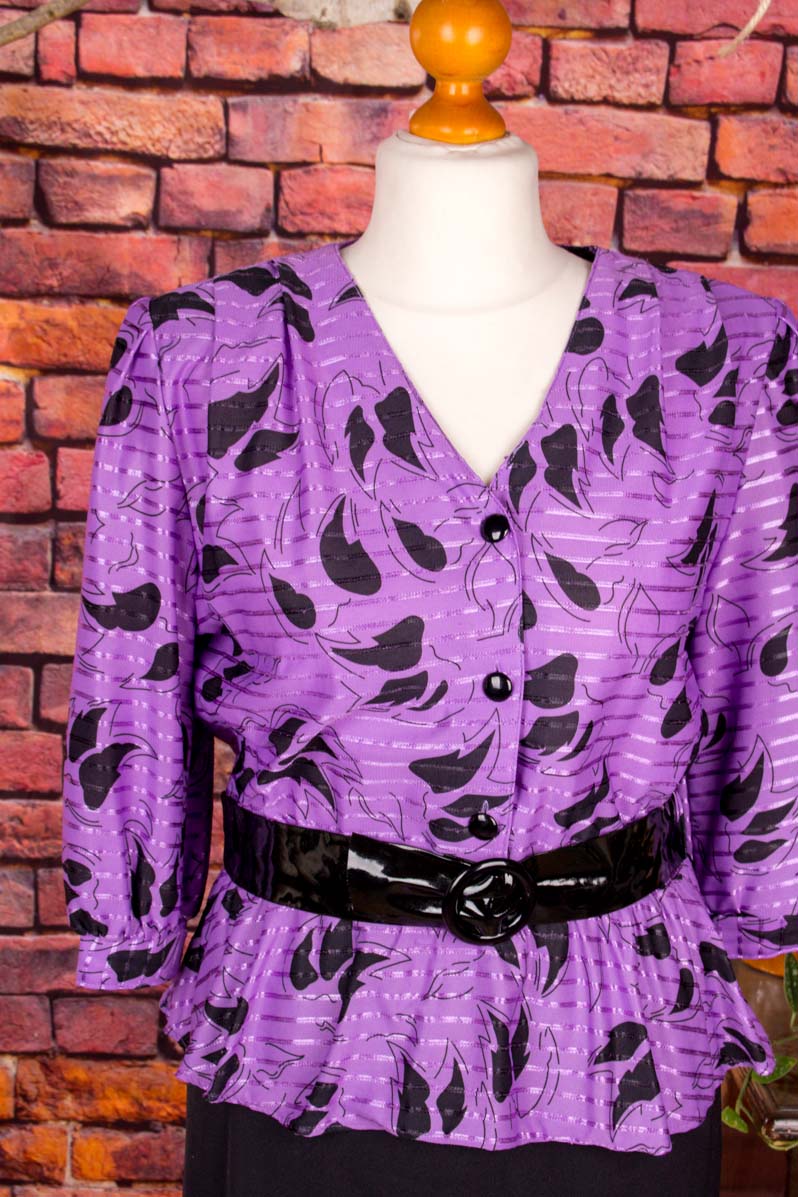 80er Jahre Cocktailkleid lila