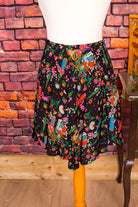 70s Hippie Minirock bunt gemustert