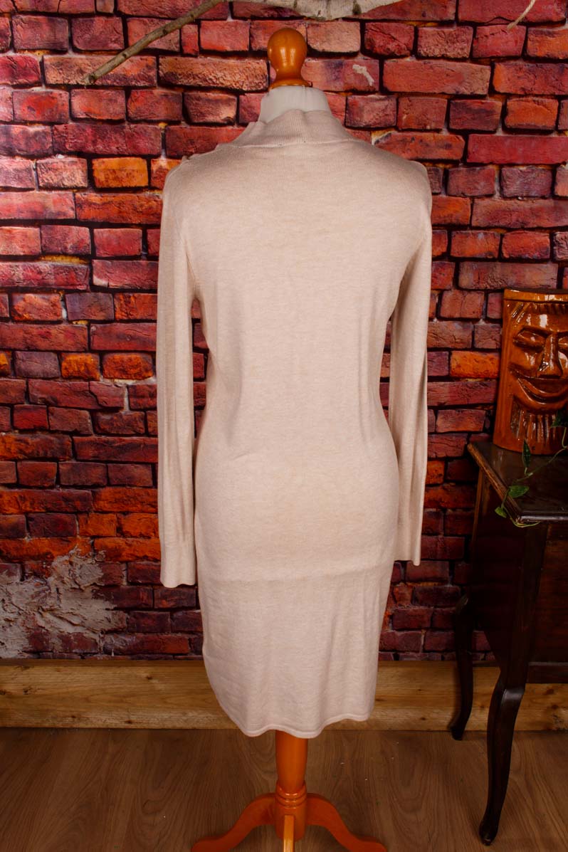 Strickkleid beige Viskose