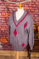 90s Maxi Pullover Wollmix grau