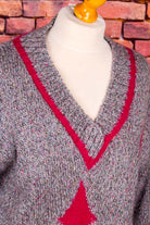 90s Maxi Pullover Wollmix grau