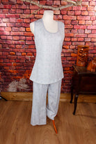70s Lounge Anzug silber Glitzer