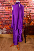 70s Lounge Anzug lila Glanz