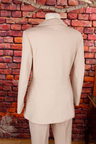 70s Disco Anzug Beige