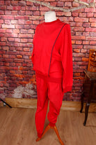 Vintage Baumwolle Trainingsanzug rot