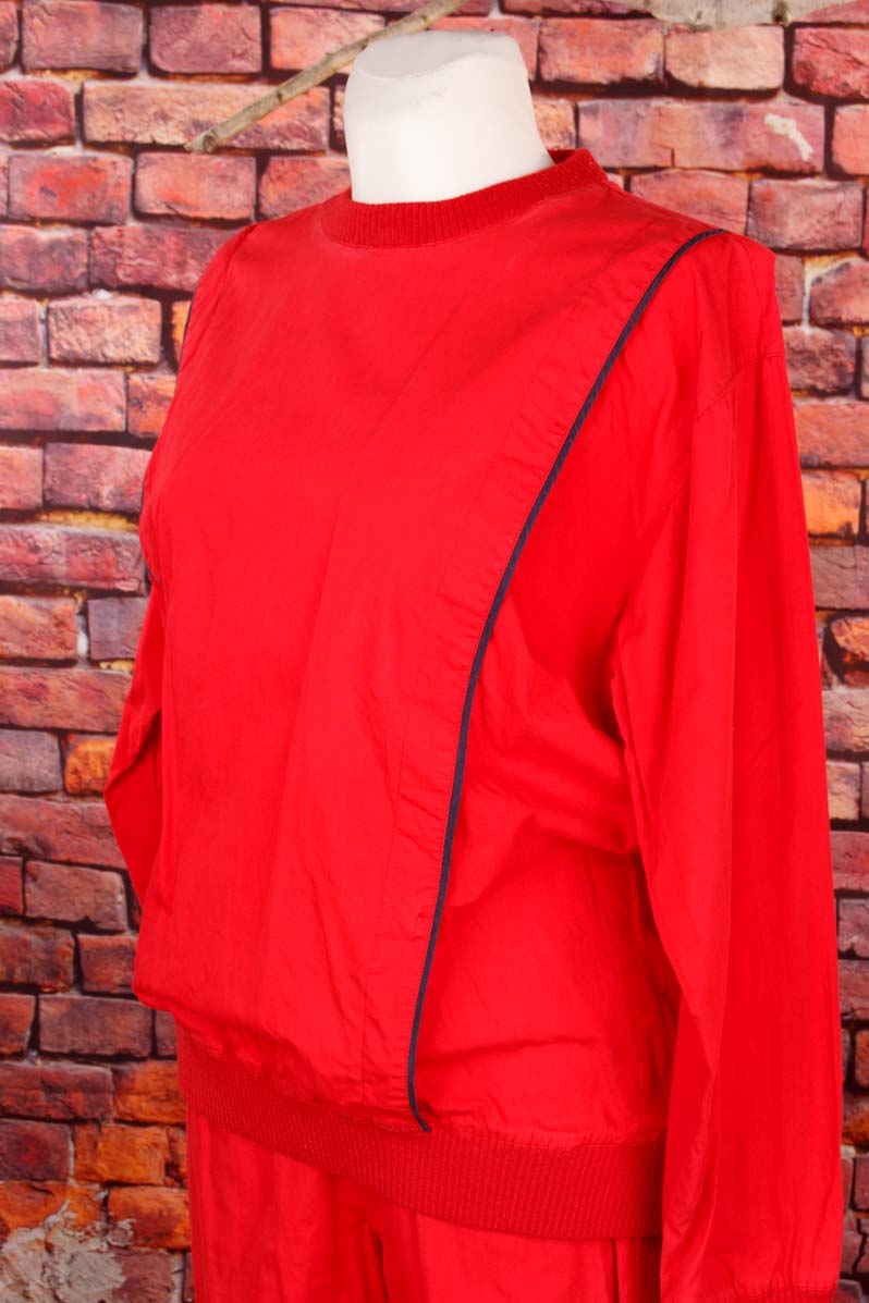 Vintage Baumwolle Trainingsanzug rot