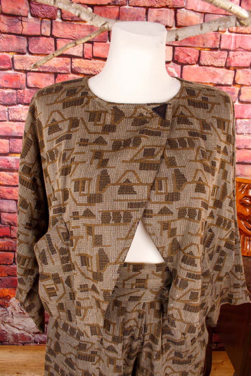 80s Crop Top mit Wickelbundhose