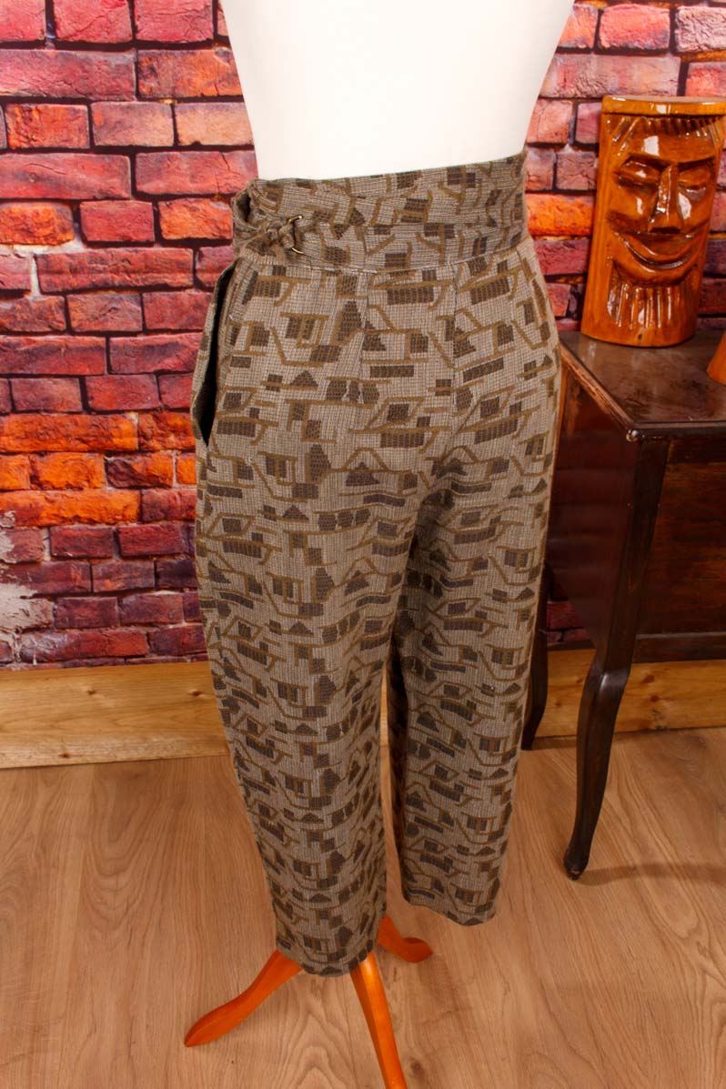 80s Crop Top mit Wickelbundhose