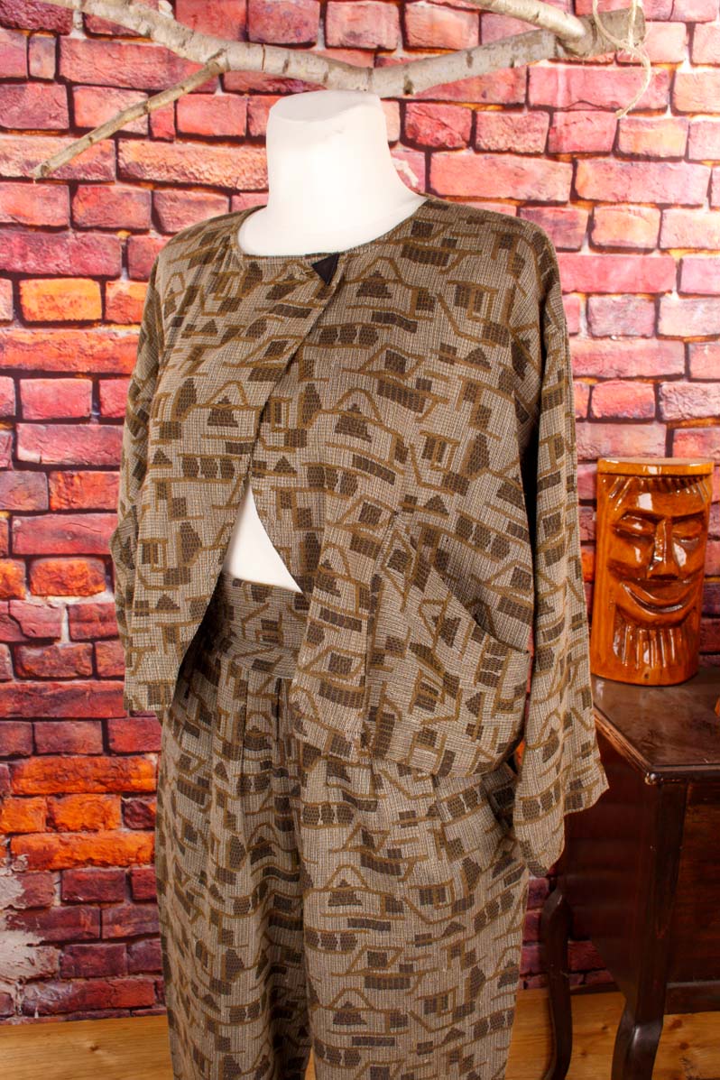 80s Crop Top mit Wickelbundhose