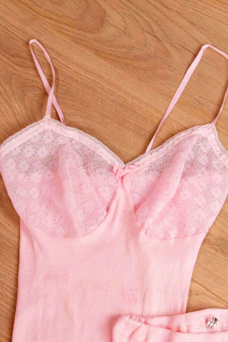 Charmor Feinripp Set rosa