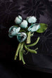 Vintage Anstecker Blumen blau