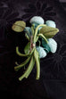 Vintage Anstecker Blumen blau