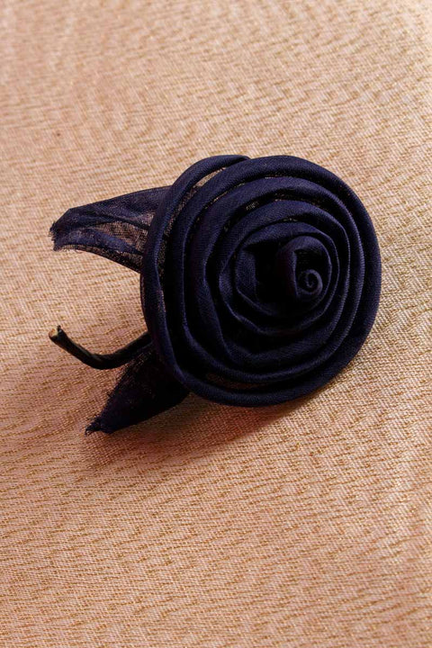 Vintage Anstecker dunkelblaue Blume