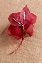 Vintage Anstecker altrosa Blume