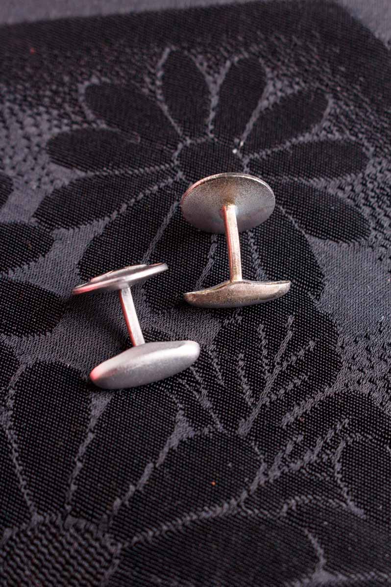 Manschettenknöpfe silber Pik