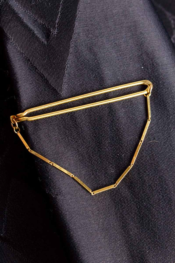 Krawattenklammer gold Kette